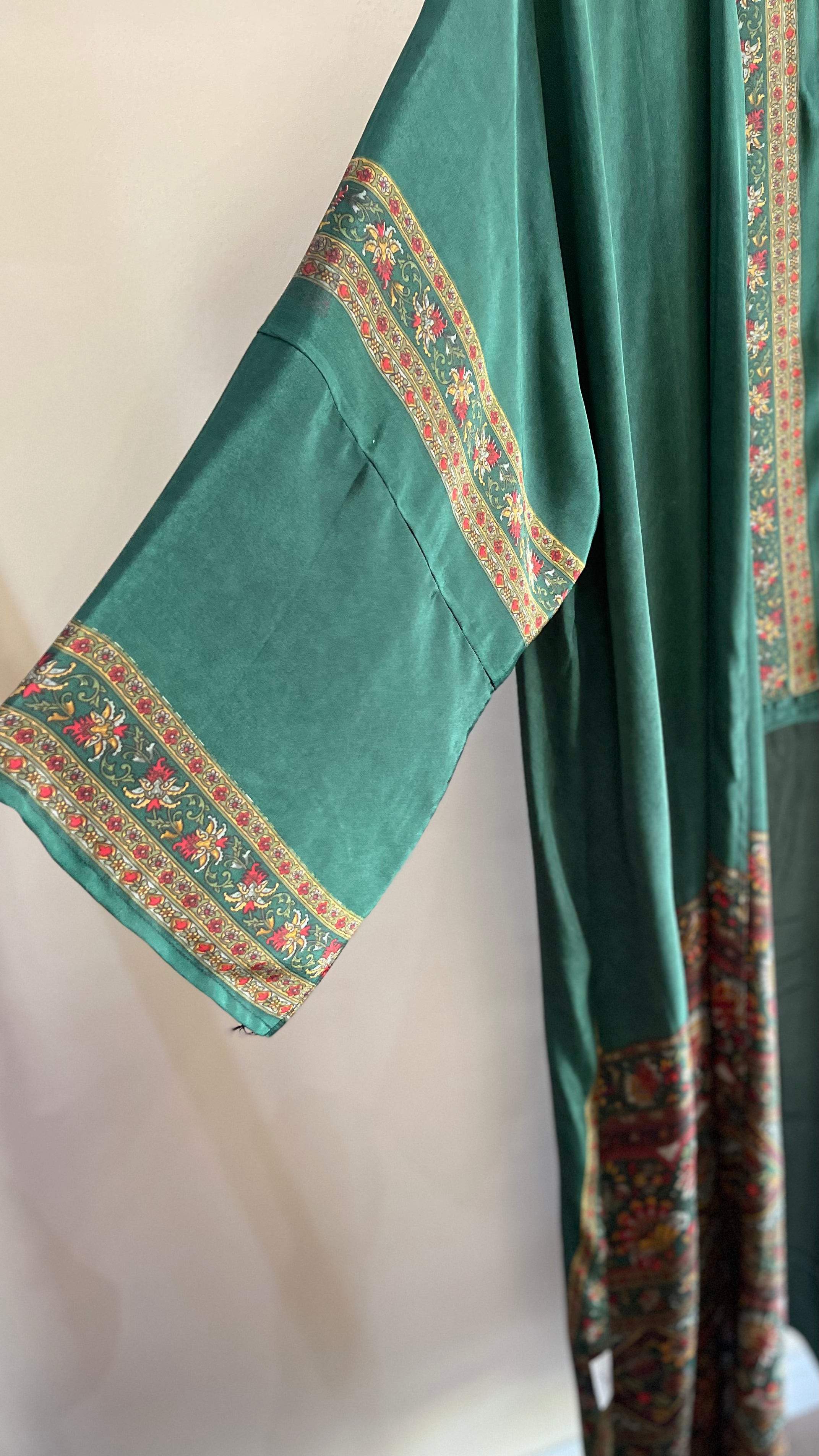 Emerald Heritage Silk Abaya