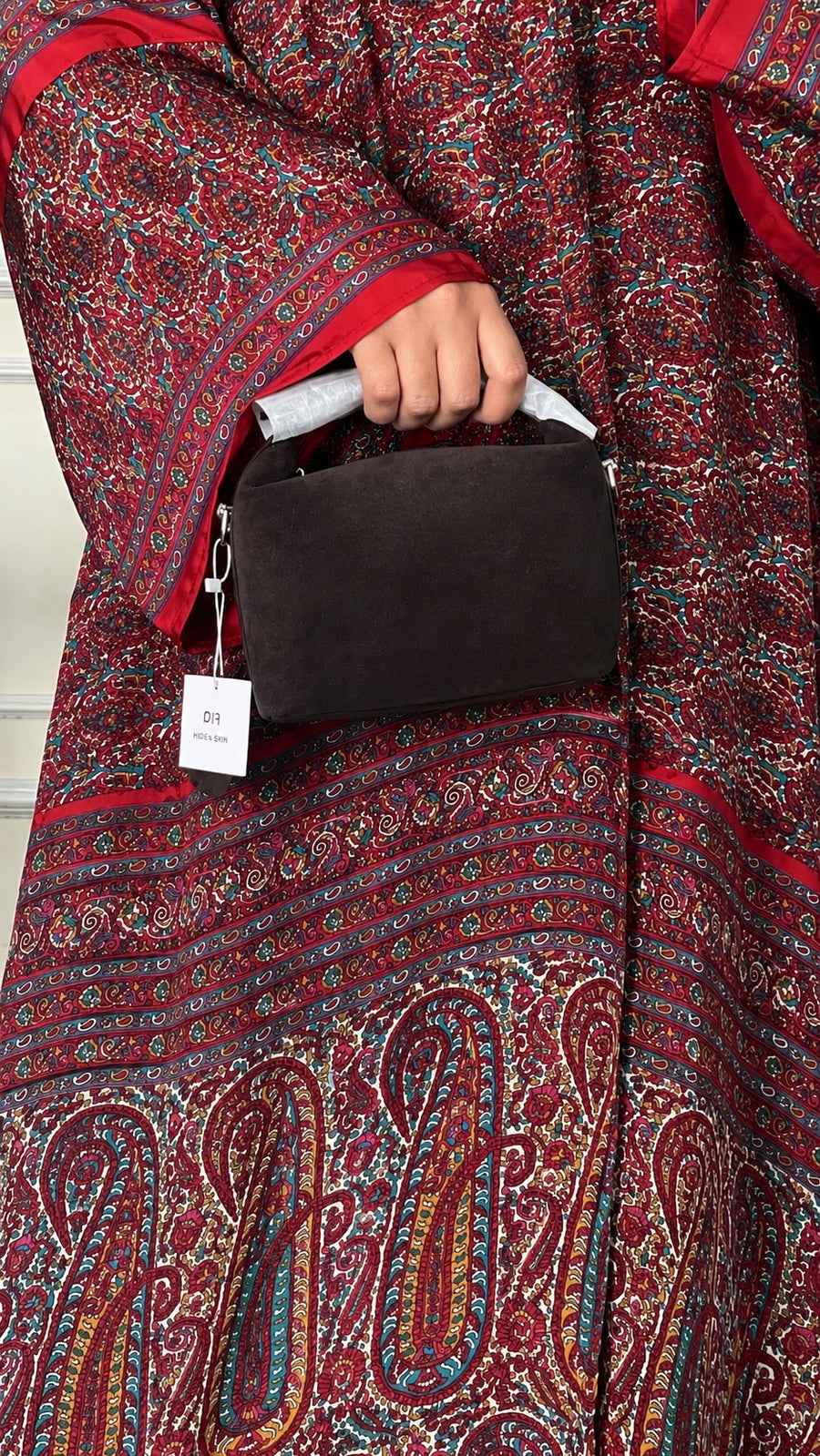 Crimson Paisley Silk Kimono